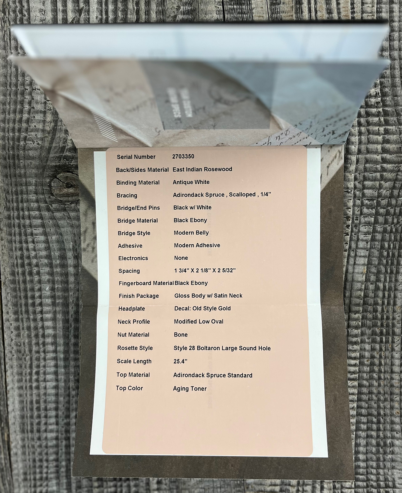 Martin Custom Shop 000 Epicea Adirondack / Palissandre Indian Eb #2703350 - Natural Aging Toner - Guitare Folk - Variation 13