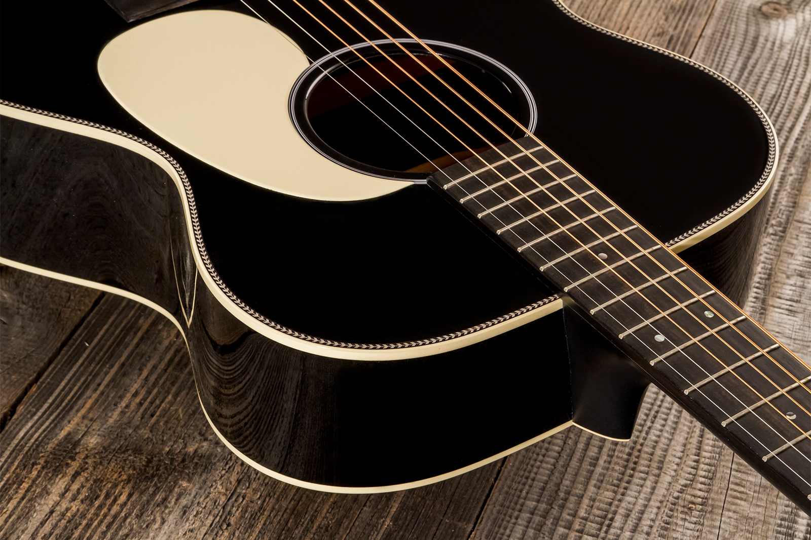 Martin Custom Shop Cs-000-3764624 Shsc Epicea Europeen / Acajou Sinker Eb #2720463 - Black Gloss - Guitare Folk - Variation 4