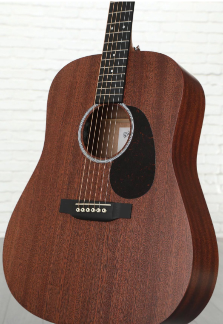 Martin D-10e Sapele Road Dreadnought Tout Sapele Ric +housse - Natural Satin - Guitare Acoustique Voyage - Variation 1