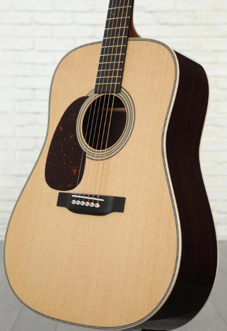 Martin D-28 Lh Modern Deluxe Dreadnought Gaucher Epicea Palissandre Eb - Natural - Guitare Acoustique - Variation 2