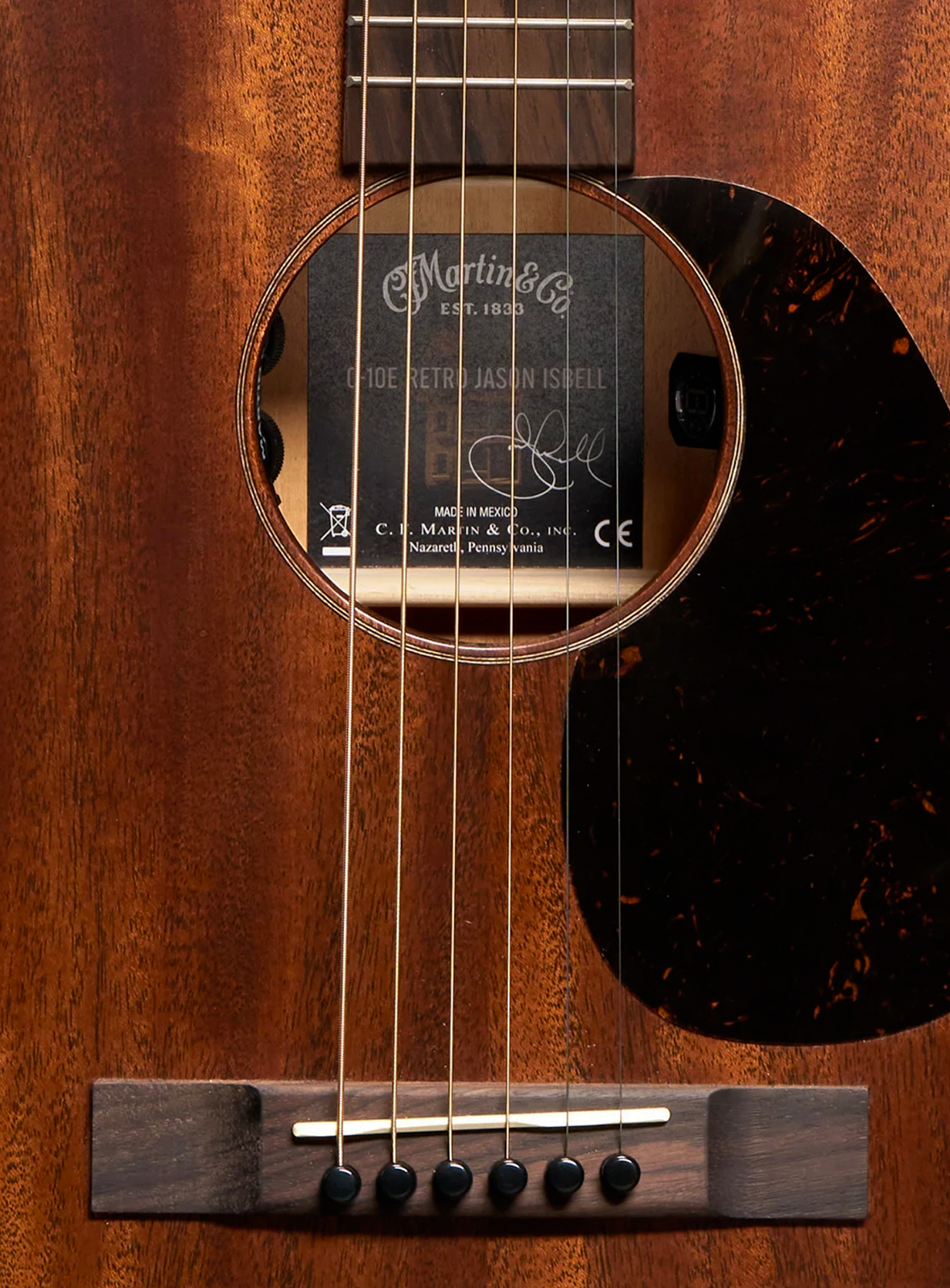 Martin Jason Isbell 010 Retro Road Signature Parlor Shsc Acajou Rw - Natural Satin - Guitare Folk - Variation 2