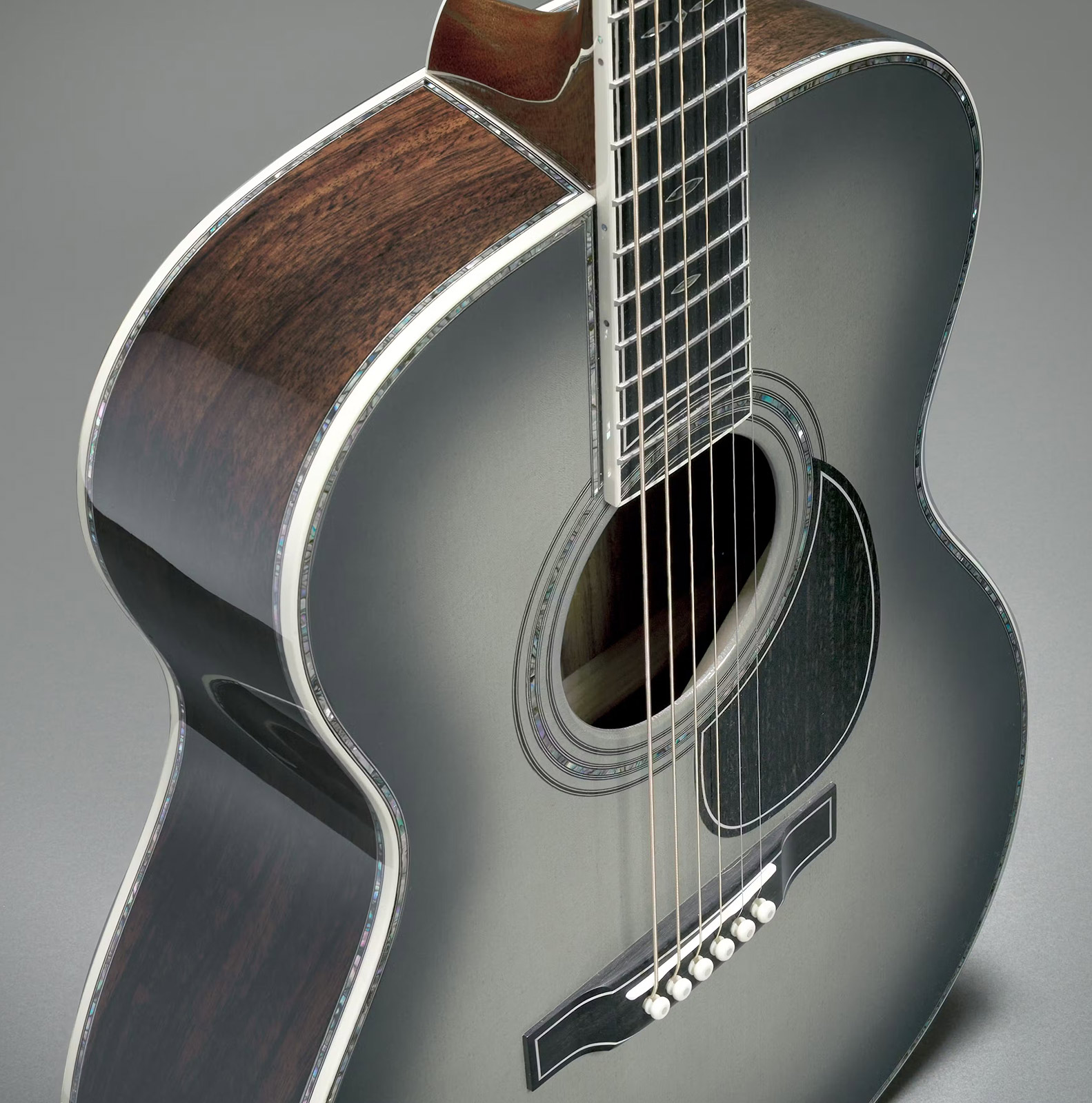 Martin John Mayer Om-45 Signature 20th Anniversary Platinum Epicea Palissandre Eb - Silverburst - Guitare Acoustique - Variation 7