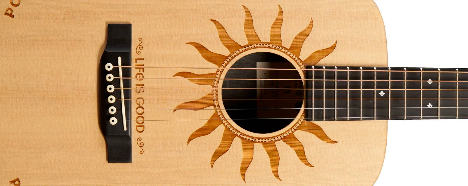 Martin Lx2 Life Is Good Little Martin Dreadnought Mini Shsc Epicea Palissandre Hpl Ric - Natural Satin - Guitare Folk - Variation 2