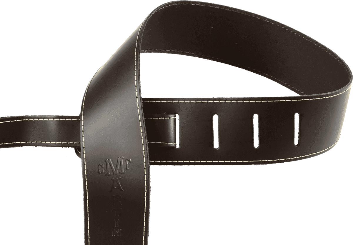 Martin Slim Style Strap 18a0045 2inc. Cuir Brown - Sangle Courroie - Variation 1