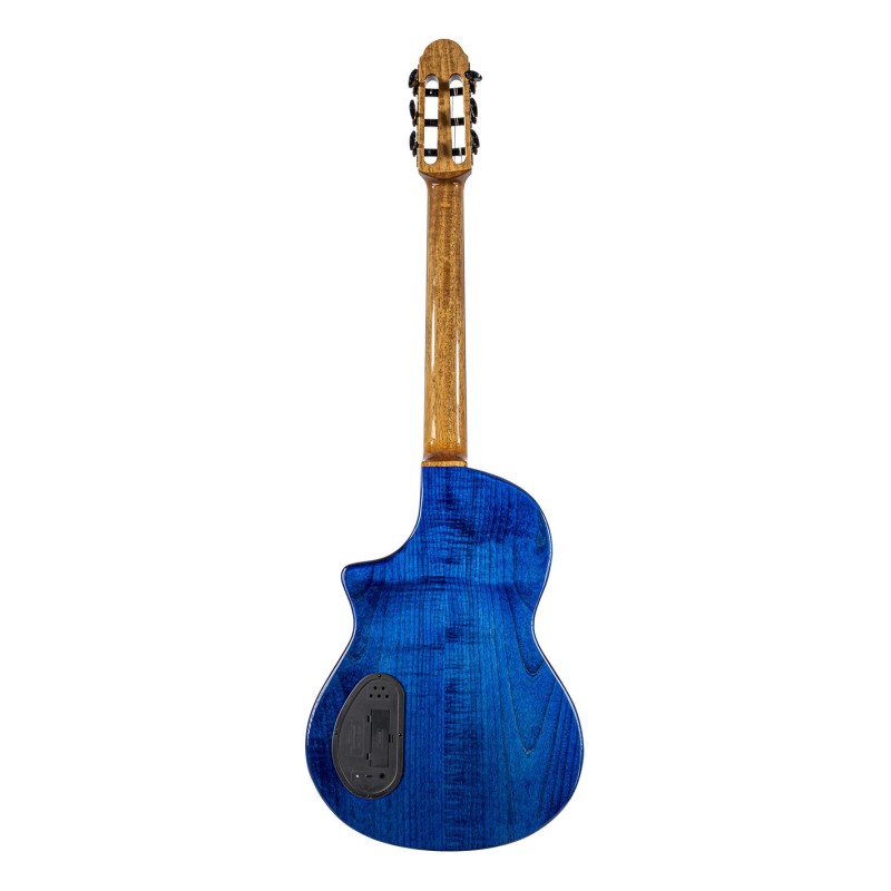 Martinez Hispania Electro Erable Acajou + Housse - Transblue Burst - Guitare Classique Format 4/4 - Variation 2