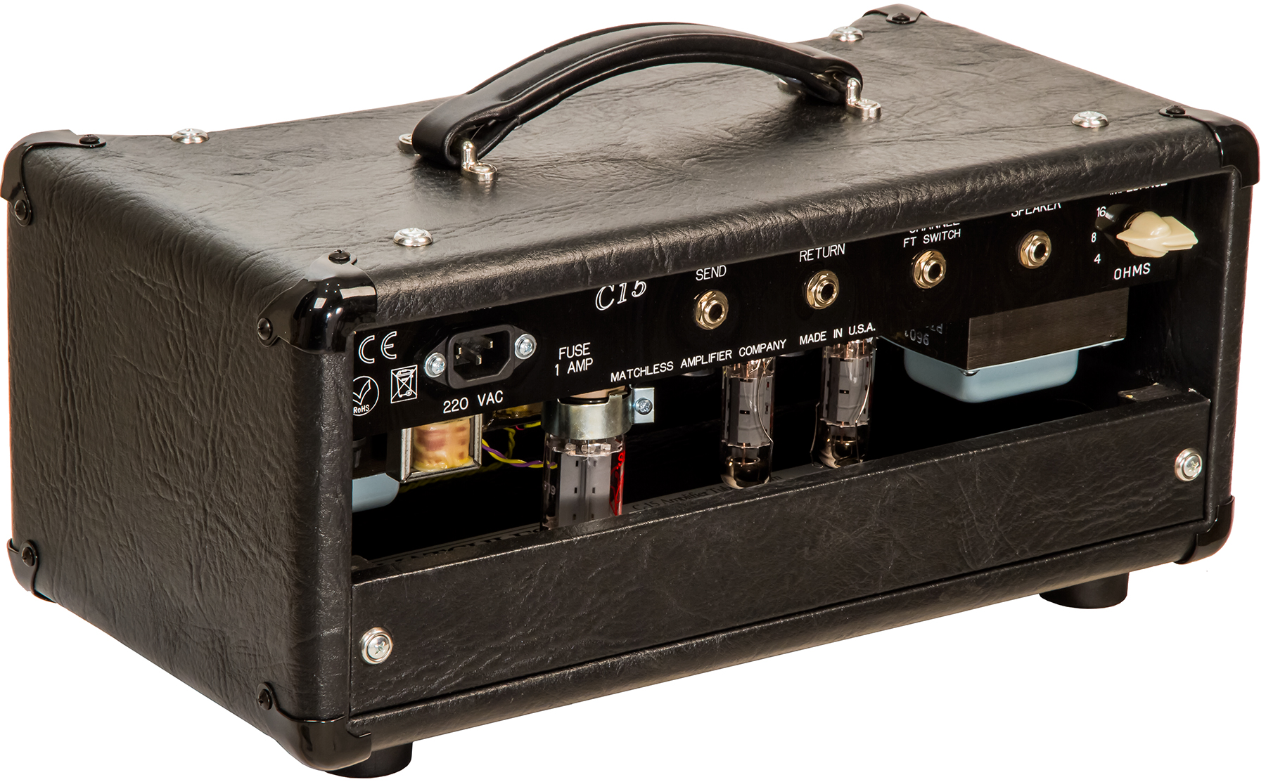 Matchless C-15 Head 15w Black/silver - Ampli Guitare Électrique TÊte / PÉdale - Variation 1