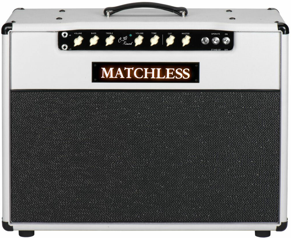 Matchless Dc-30 Reverb 30w 2x12 Gray/white/silver - Ampli Guitare Électrique Combo - Main picture