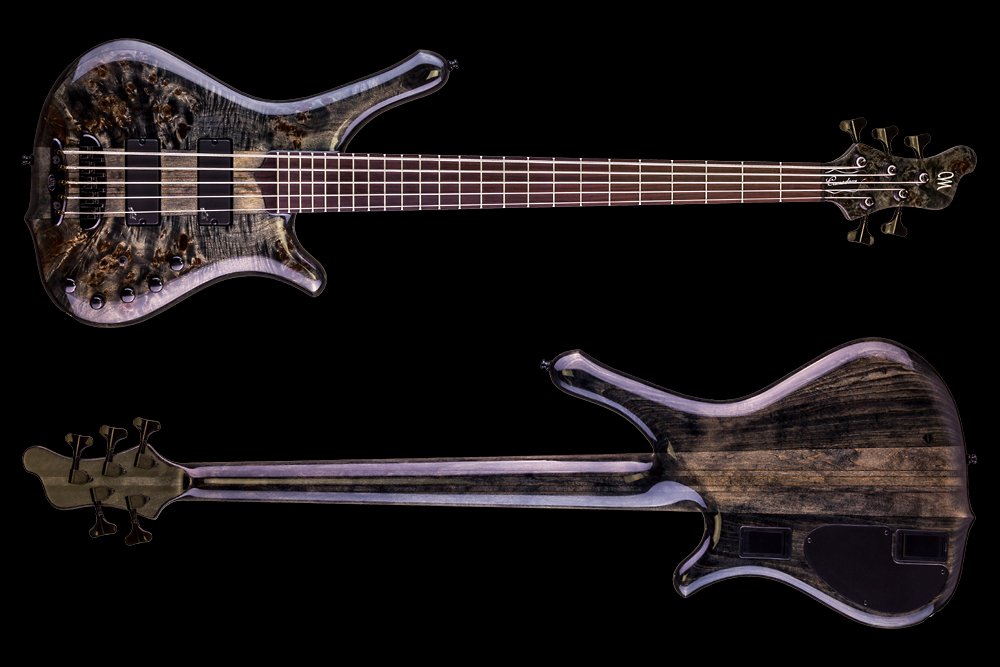 Mayones Guitars Comodous 5 Ash Eye Poplar Aguilar Pf - Liquid Black - Basse Électrique Solid Body - Variation 1