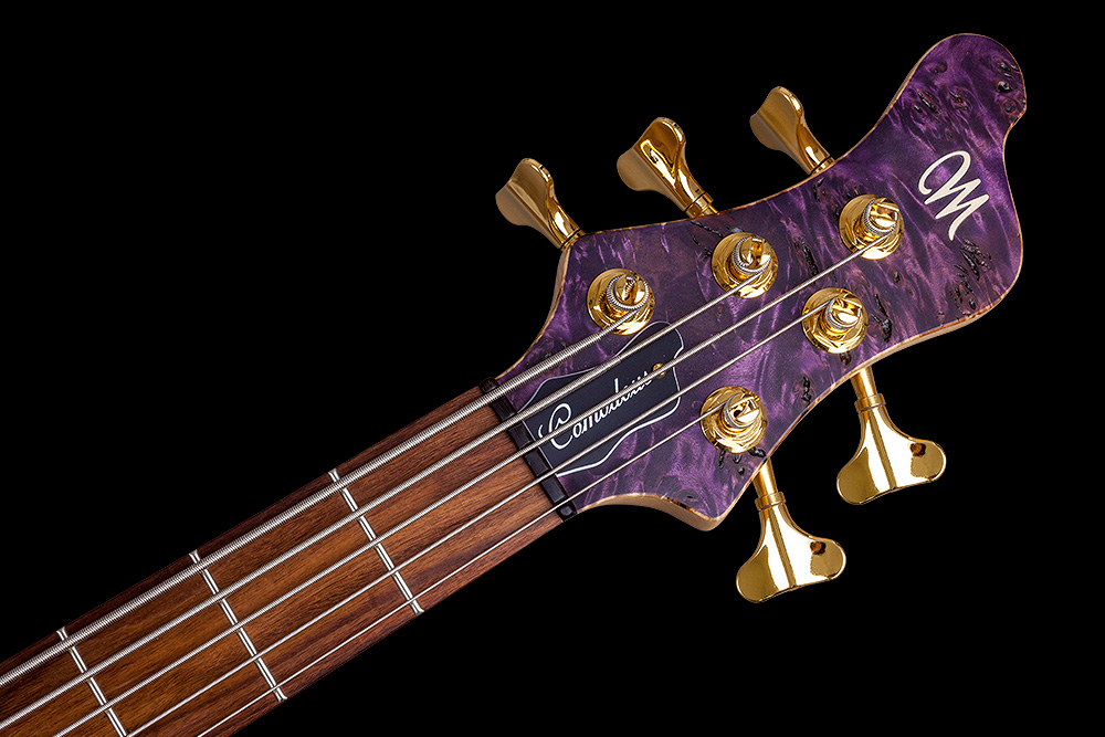 Mayones Guitars Comodous Inspiration Mohini Dey 5c Active Pf - Dirty Purple Raw - Basse Électrique Solid Body - Variation 4