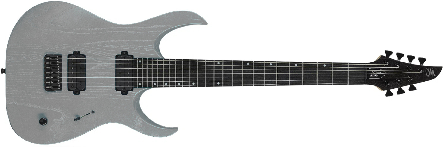 Mayones Guitars Duvell Dt7 7c Baryton 2h Ht Bl - Gunmetal Grey Metallic Matt - Guitare Électrique Baryton - Main picture