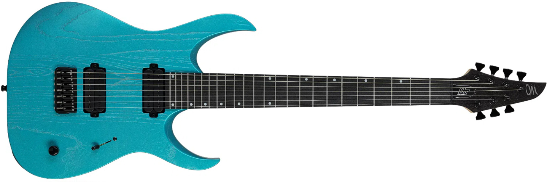 Mayones Guitars Duvell Dt7 7c Baryton 2h Ht Bl - Opal Blue Metallic Matt - Guitare Électrique Baryton - Main picture