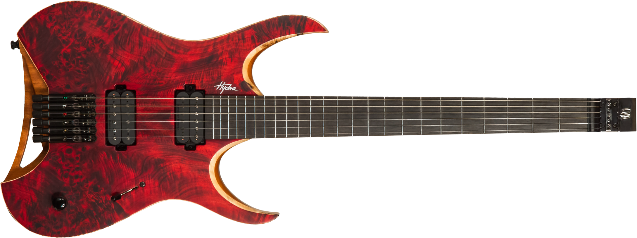 Mayones Guitars Hydra Elite 6 2h Seymour Duncan Ht Eb #hf2008335 - Dirty Red Satin - Guitare Électrique MÉtal - Main picture