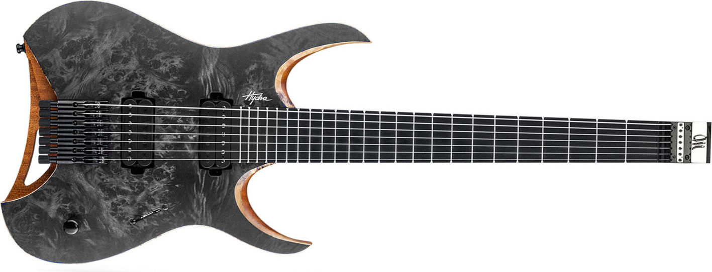 Mayones Guitars Hydra Elite 7 2h Seymour Duncan Ht Eb - Trans Graphite Satin - Guitare Électrique 7 Cordes - Main picture