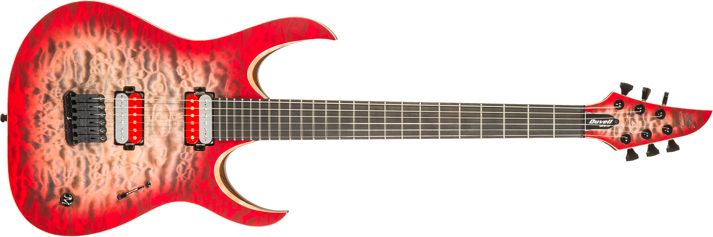 Mayones Guitars John Browne Duvell Qatsi 2.0 6 Signature 2h Bare Knuckle Ht Eb #df2212239 - Ruby Burst - Guitare Électrique Forme Str - Main picture