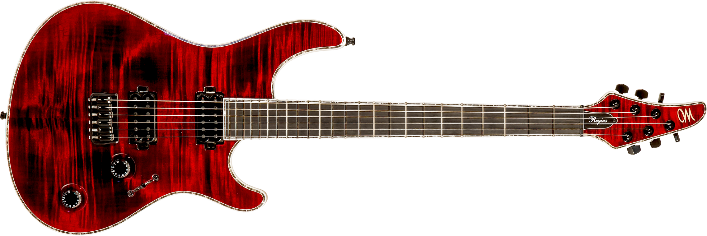 Mayones Guitars Regius 6 Ash 2h Tko Ht Eb #rf2203440 - Dirty Red Burst - Guitare Électrique Forme Str - Main picture