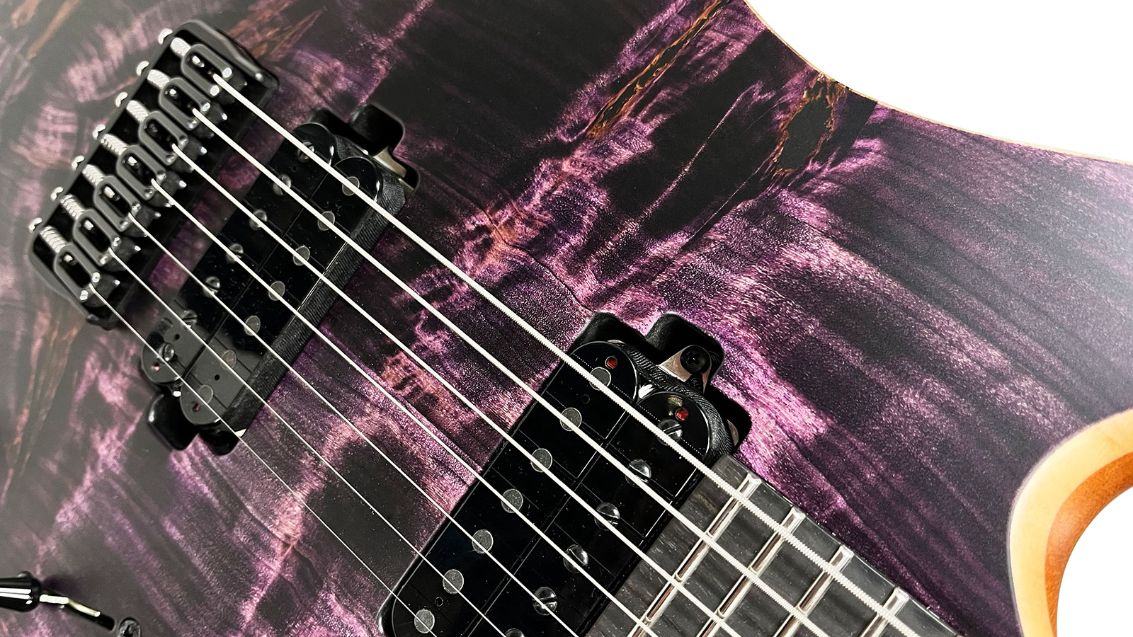 Mayones Guitars Duvell Elite 7c 2h Seymour Duncan Ht Eb #df2009194 - Dirty Purple - Guitare Électrique 7 Cordes - Variation 4