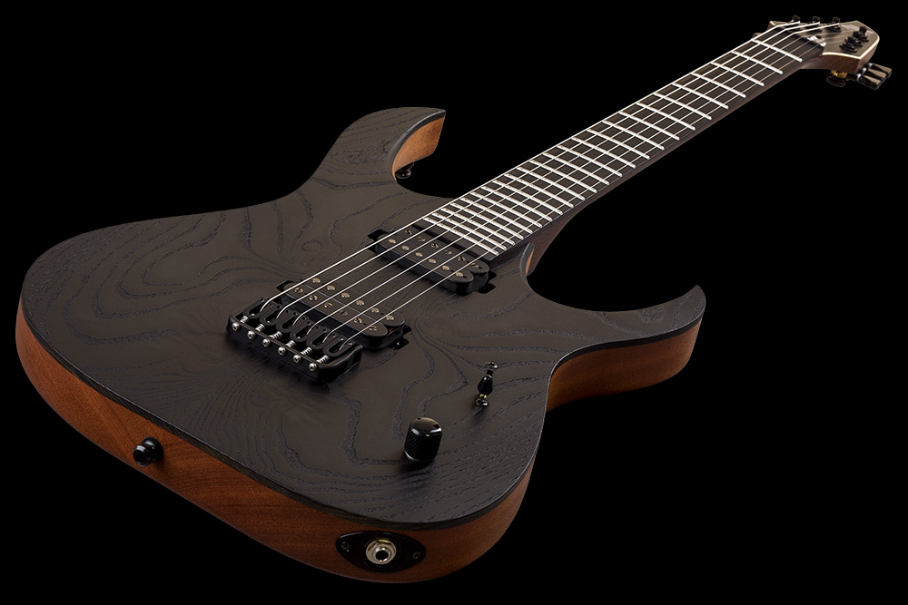 Mayones Guitars Duvell Elite Gothic 6 Hh Seymour Duncan Ht Eb - Gothic Black - Guitare Électrique MÉtal - Variation 2