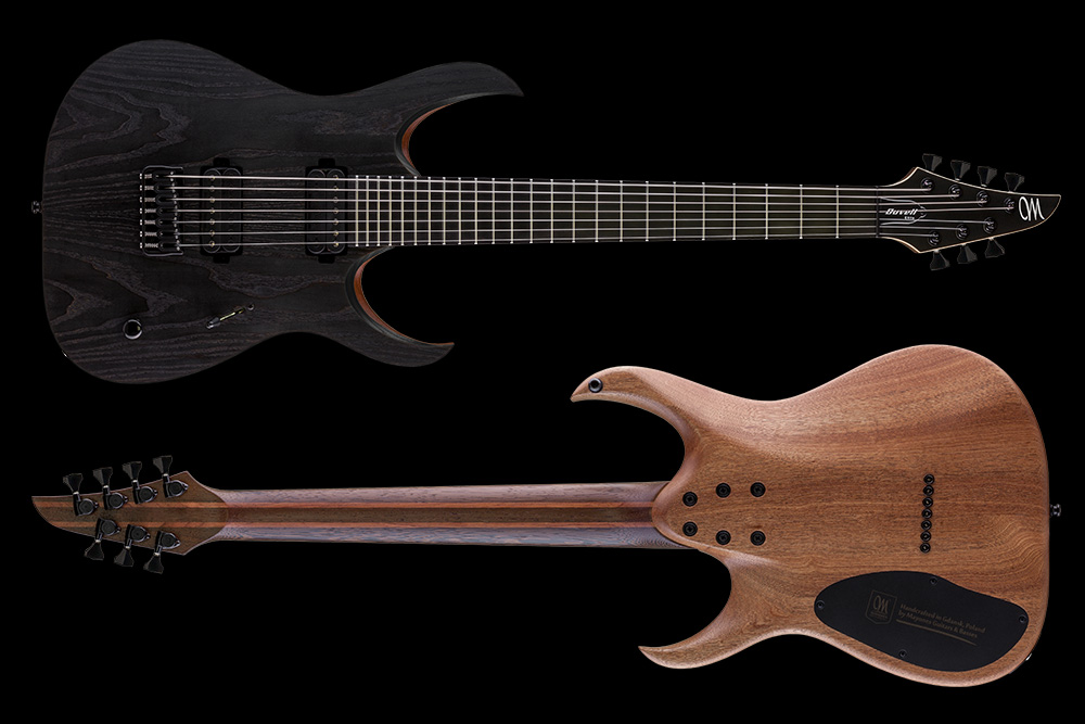 Mayones Guitars Duvell Elite Gothic 7 2h Seymour Duncan Ht Eb - Monolith Black Matt - Guitare Électrique 7 Cordes - Variation 1
