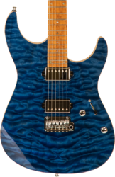 Guitare électrique forme str Mayones guitars Aquila Elite S 6 6 40th Anniversary #AQ2204194 - Trans blue gloss