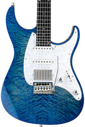 Guitare électrique forme str Mayones guitars Aquila QM 6 - Lagoon burst