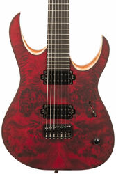 Guitare électrique 7 cordes Mayones guitars Duvell Elite 7 (TKO) - Dirty red satin