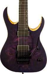 Guitare électrique baryton Mayones guitars Duvell Elite Pro 7 #DF2602262 (7-String, Baritone) - Matt Trans Dirty Purple Blue Burst