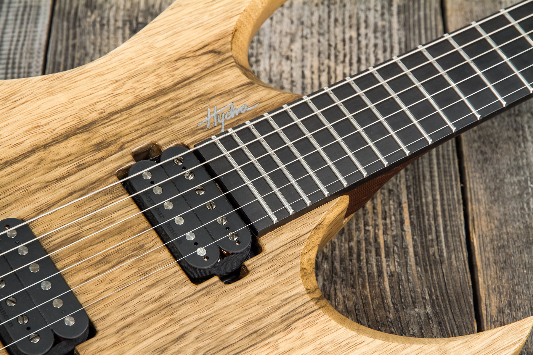 Mayones Guitars Hydra Bl 6 2h Seymour Duncan Ht Eb #hf2301591 - Natural - Guitare Électrique MÉtal - Variation 3