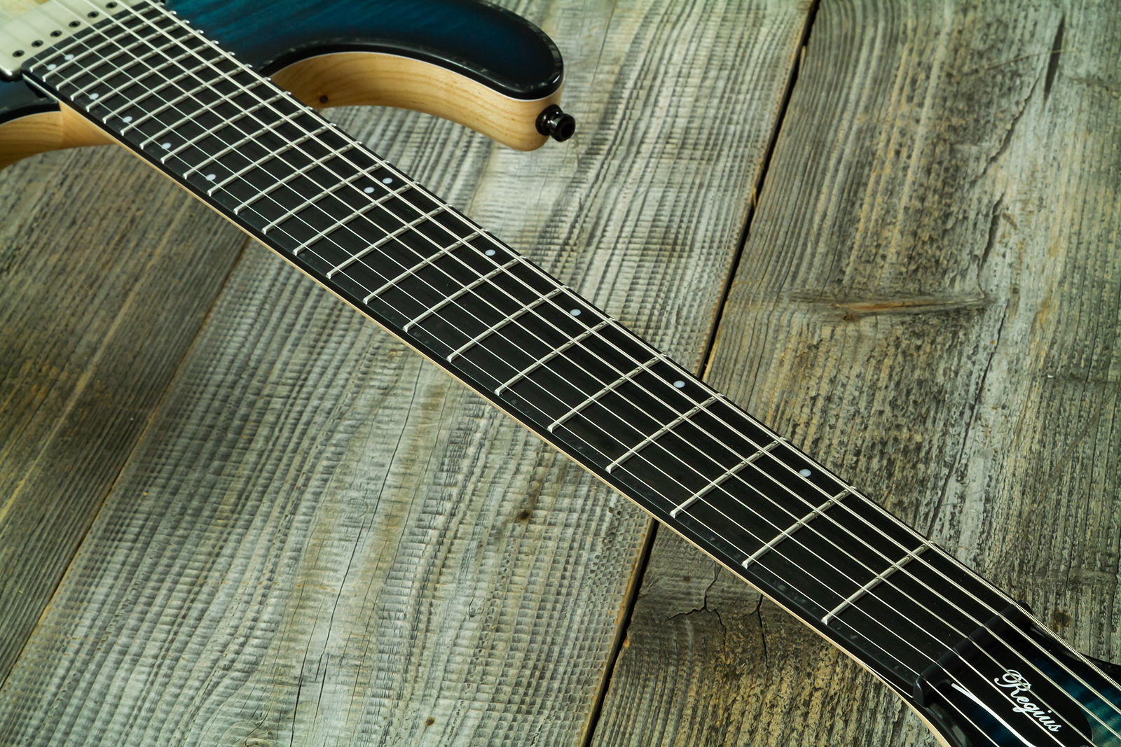 Mayones Guitars Regius 7c Baryton 2h Velvetrone Ht Eb #rf2510186 - Turquoise Iris - Guitare Électrique Baryton - Variation 6