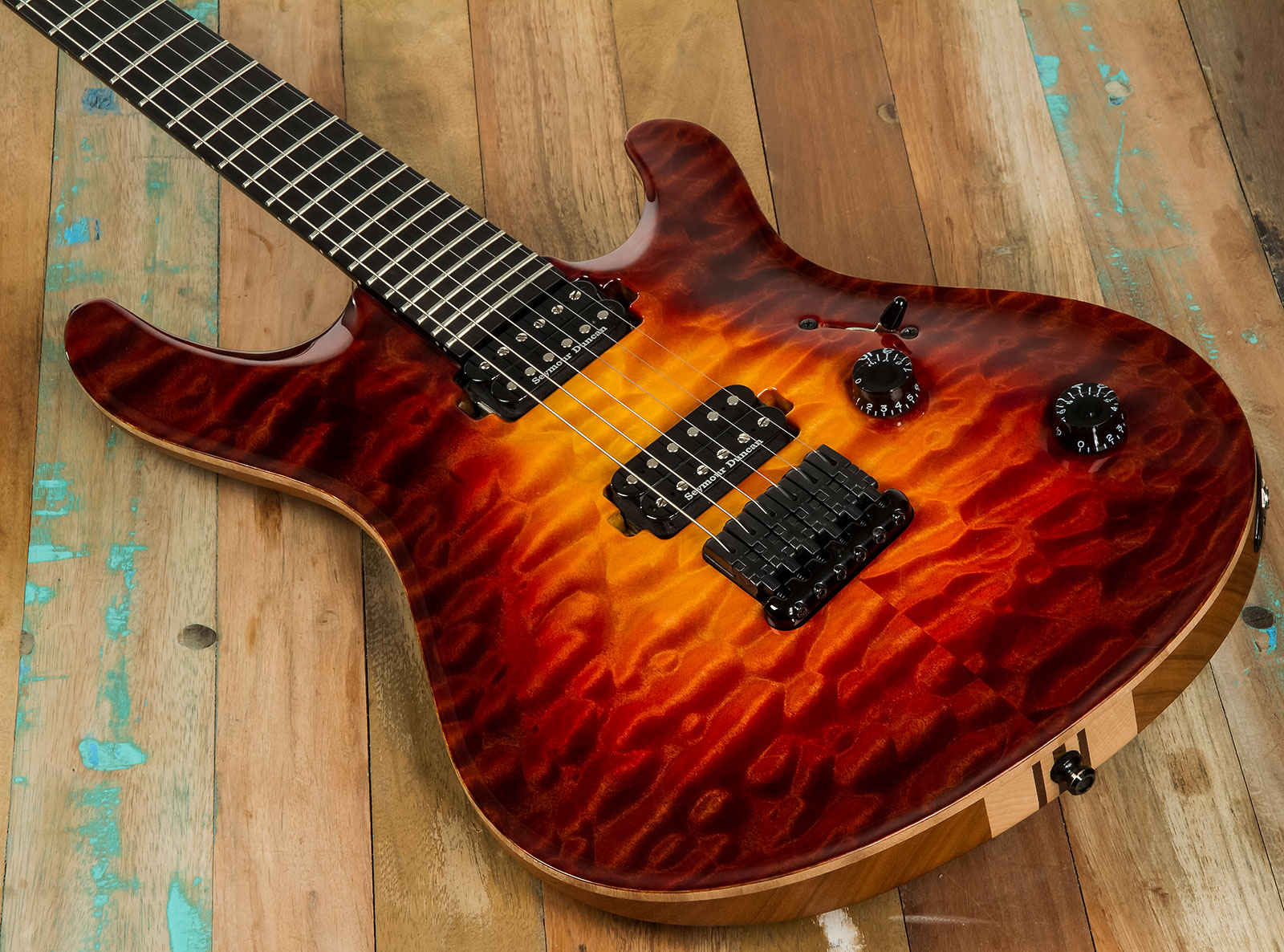 Mayones Guitars Regius Core Classic 6 Mahogany Hh Seymour Duncan Ht Eb - 3-tone Sunburst - Guitare Électrique Double Cut - Variation 3