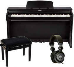 Pack clavier Medeli Up230 Bk + banquette noir Laqué + casque X-hp1 - Noir