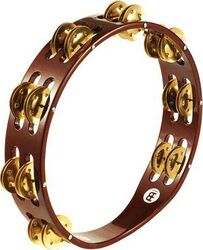 Tambourin Meinl Tambourin Bois - 2 rangées de cymbalettes en Laiton - TA2BAB