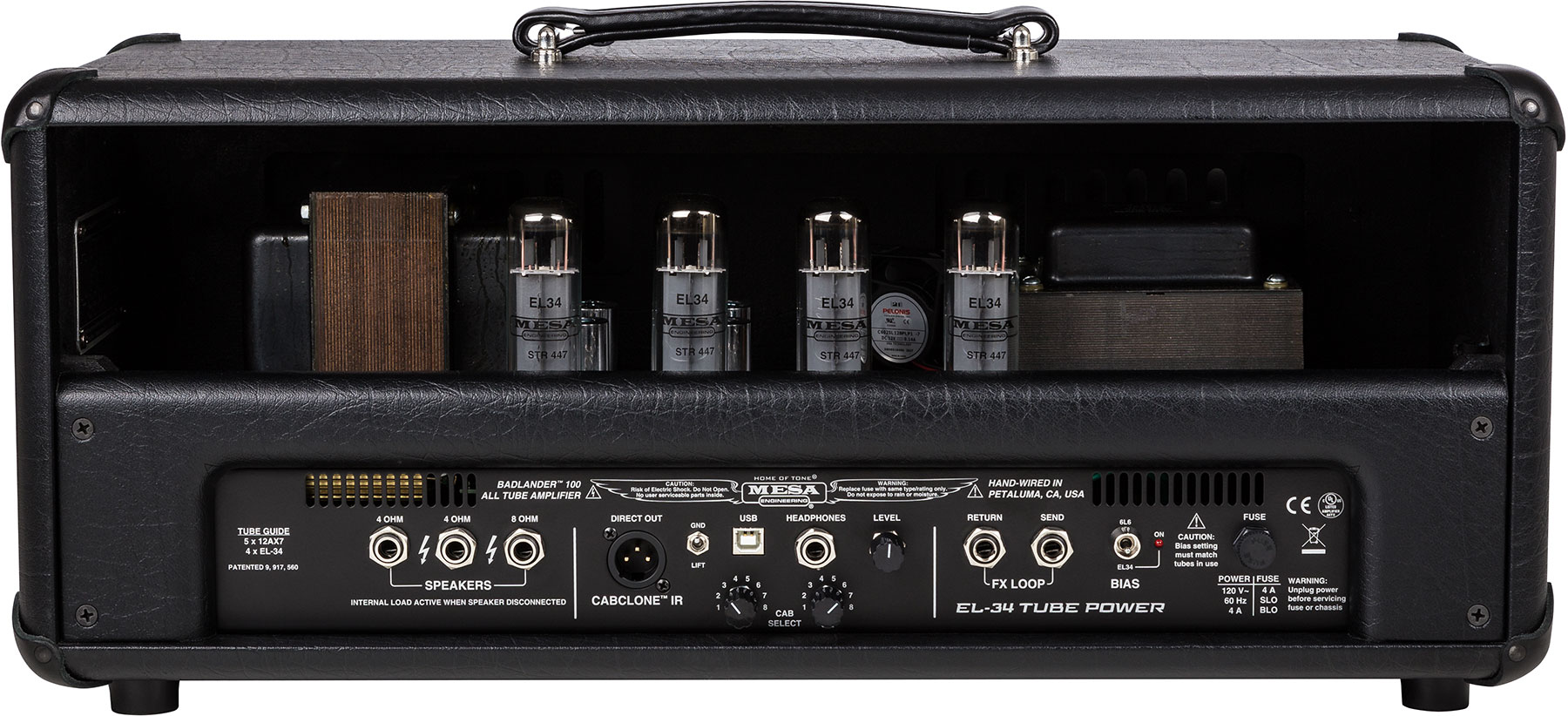 Mesa Boogie Badlander 100 Head 20/50/100w El34 Black Taurus - Ampli Guitare Électrique TÊte / PÉdale - Variation 1
