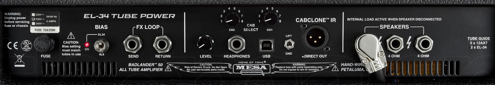 Mesa Boogie Badlander 50 Combo 20/50w El34 Black Bronco - Ampli Guitare Électrique Combo - Variation 2