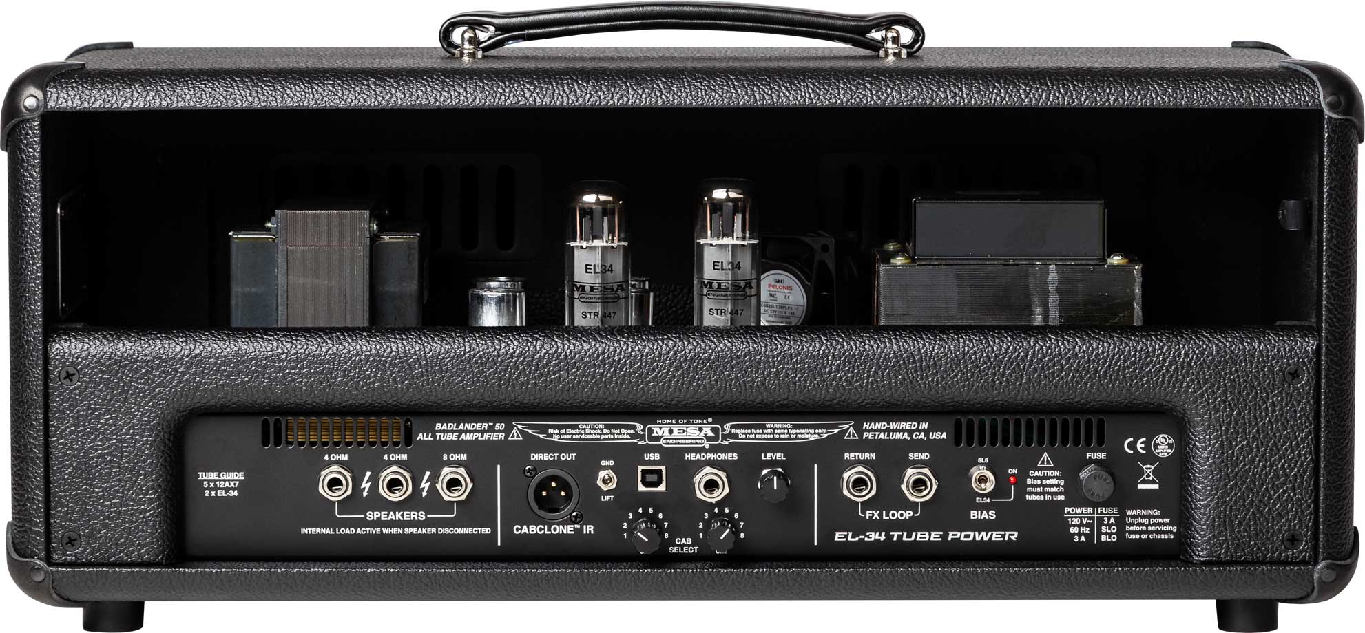 Mesa Boogie Badlander 50 Head 25/50w El34 Black Bronco - Ampli Guitare Électrique TÊte / PÉdale - Variation 2