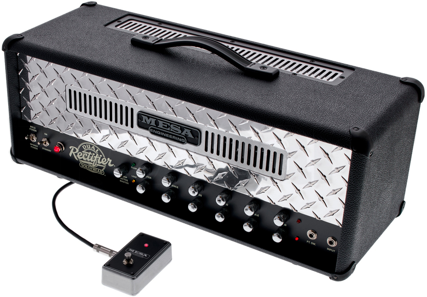 Mesa Boogie 90s Dual Rectifier Standard Head 100w 6l6 Black Bronco - Ampli Guitare Électrique TÊte / PÉdale - Main picture