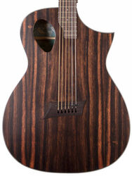 Guitare electro acoustique Michael kelly Forte Port Exotic Java Ebony - Natural satin