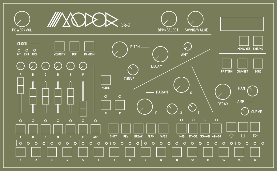 Modor Dr-2 - Boite À Rythme - Variation 2