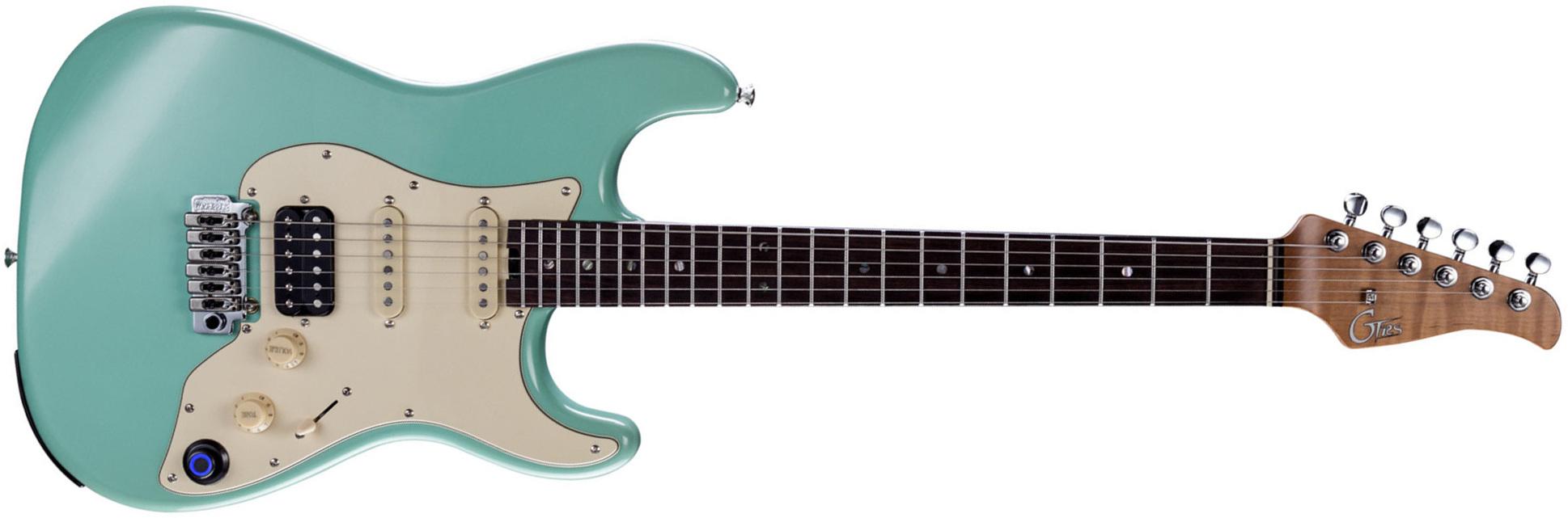 Mooer Gtrs P800 Pro Intelligent Guitar Hss Trem Rw - Mint Green - Guitare Électrique ModÉlisation & Midi - Main picture