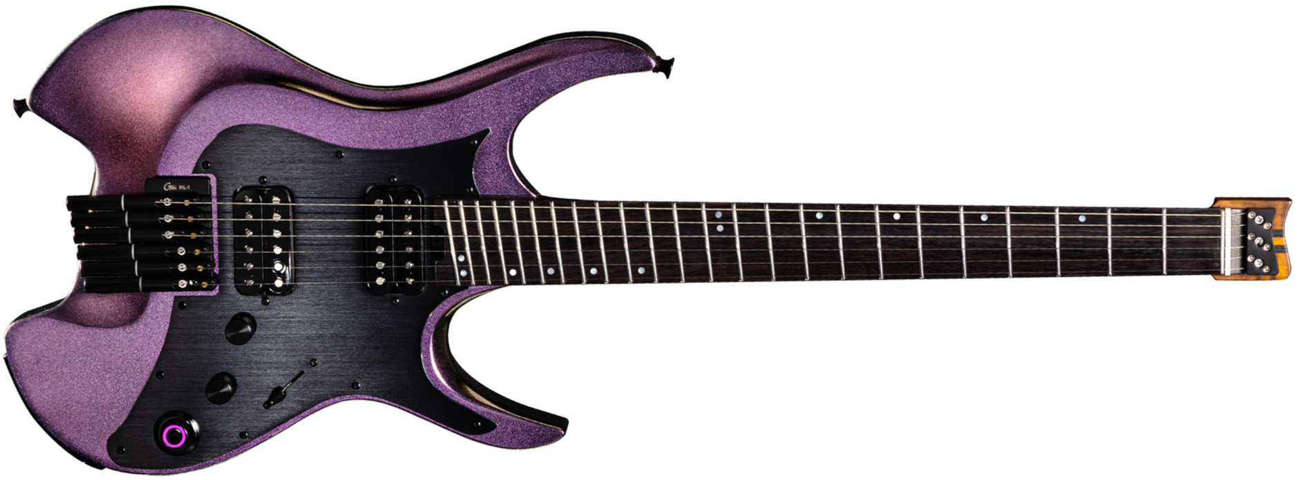 Mooer Gtrs W900 - Hh Fanfret - Aurora Pink - Guitare Électrique MÉtal - Main picture