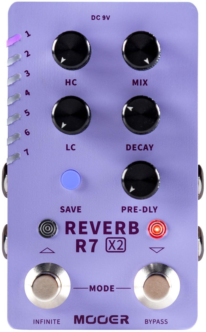 Pédale reverb / delay / echo Mooer R7X2 Reverb