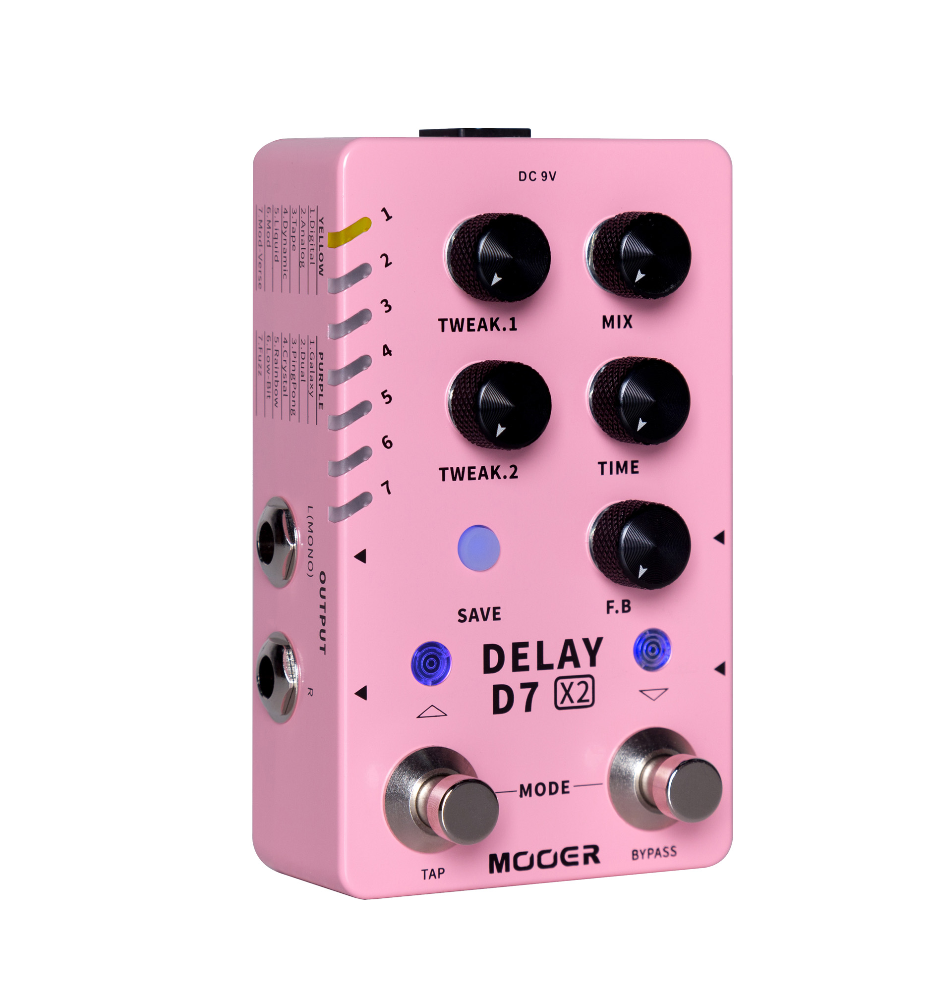 Mooer D7x2 Delay - PÉdale Reverb / Delay / Echo - Variation 1