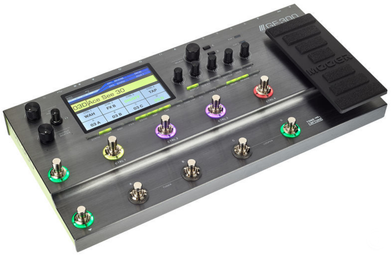 Multi effet guitare élec. en pédalier Mooer GE300 Amp Modelling & Synth ...