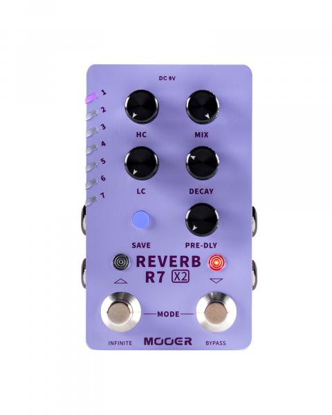 Pédale reverb / delay / echo Mooer R7X2 Reverb