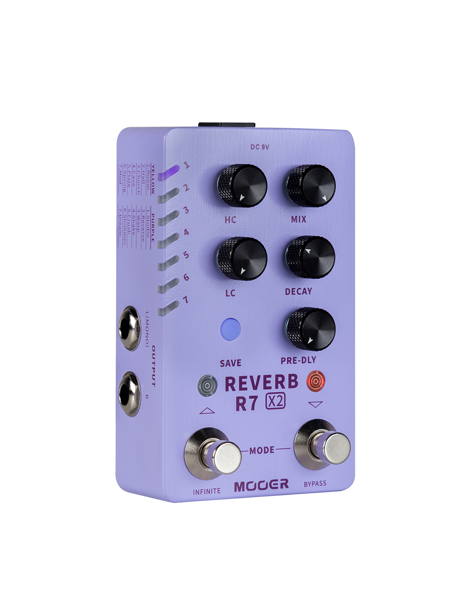 Mooer R7x2 Reverb - PÉdale Reverb / Delay / Echo - Variation 1