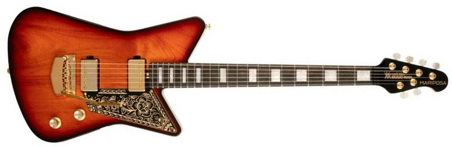 Music Man Mariposa Hh Usa 2h Trem Eb - Sahara Sunset - Guitare Électrique RÉtro Rock - Main picture