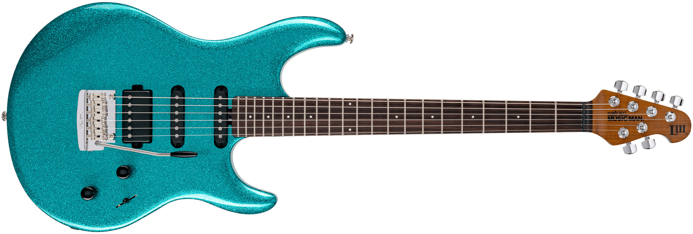 Music Man Steve Lukather Luke Iii 3 Hss Signature Trem Rw - Ocean Sparkle - Guitare Électrique Forme Str - Main picture