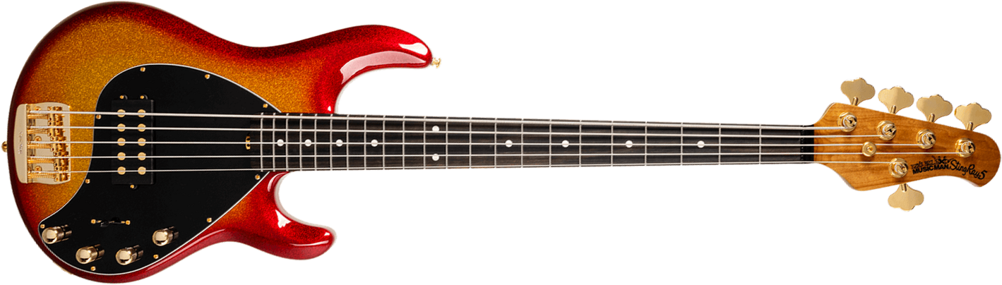 Music Man Stingray Special H 5c Active Eb +housse - Cherry Punch - Basse Électrique Solid Body - Main picture