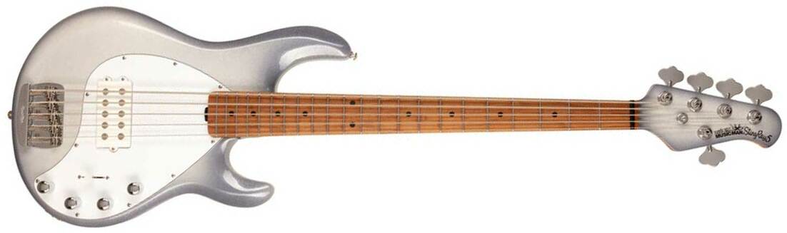 Music Man Stingray Special H 5c Active Mn +housse - Snowy Night - Basse Électrique Solid Body - Main picture