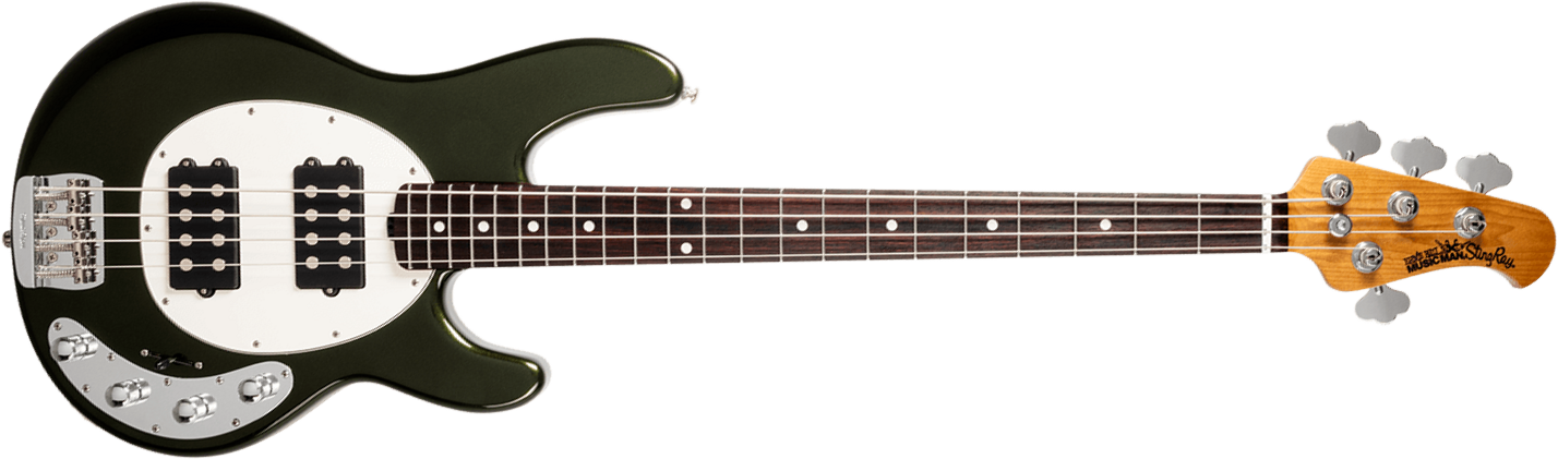 Music Man Stingray Special Hh Active Rw +housse - Fallout Green - Basse Électrique Solid Body - Main picture