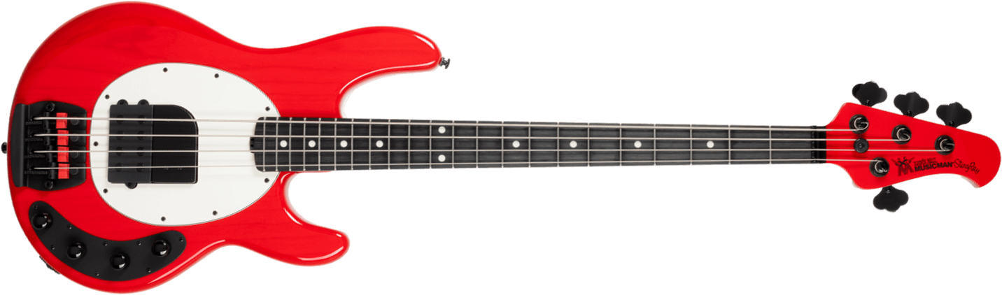 Music Man Tim Commerford Stingray Bass Active Signature Eb - Caliper Red - Basse Électrique Solid Body - Main picture